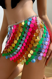 Sexy Sparkling Sequined Hollow Skirt