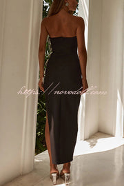 Fashionable Bow Sexy Backless Slim Fit Maxi Dress