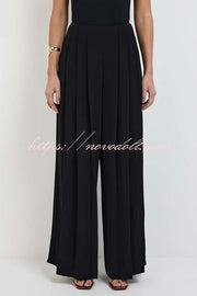 Show Exquisiteness High Rise Pleated Wide Leg Pants