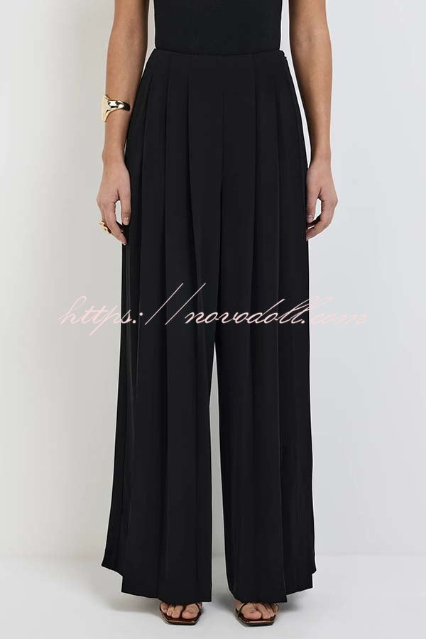 Show Exquisiteness High Rise Pleated Wide Leg Pants