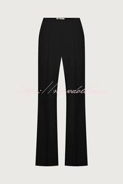 Solid Color Casual Pocket Straight Pants
