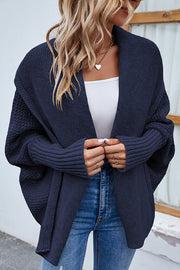 Solid Color Dolman Sleeve Elegant Knitted Cardigan