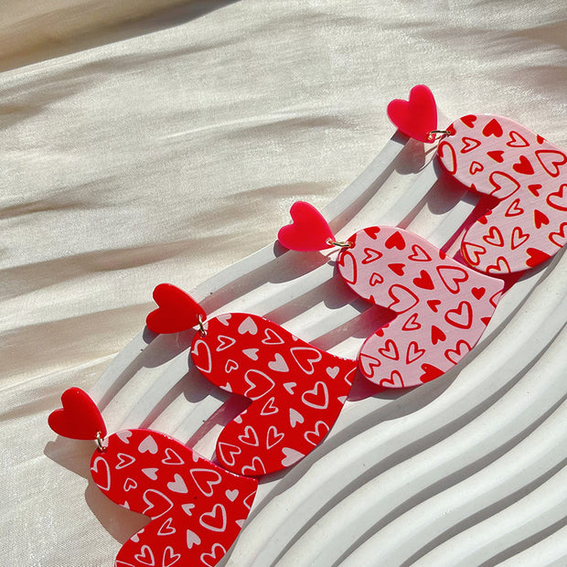 Valentine's Day Irregular Heart-shaped Earrings