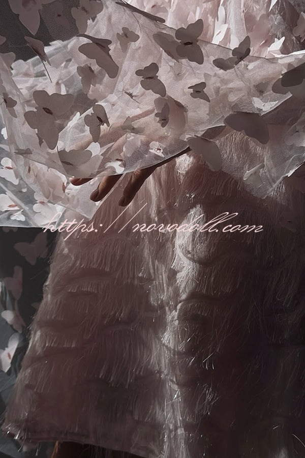 Stylish Backless Bow Elegant Butterfly Loose Mini Dress