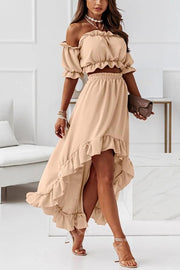 Windmill Off The Shoulder Midi Dress Suit