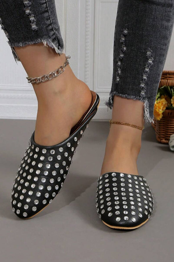 Casual Full Diamond Round Toe Mary Jane Dance Shoes