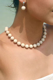 Fashionable Natural Stone Beaded Collarbone Necklace