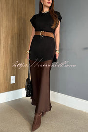 Solid Color Loose Sleeveless Casual Knitted Vest