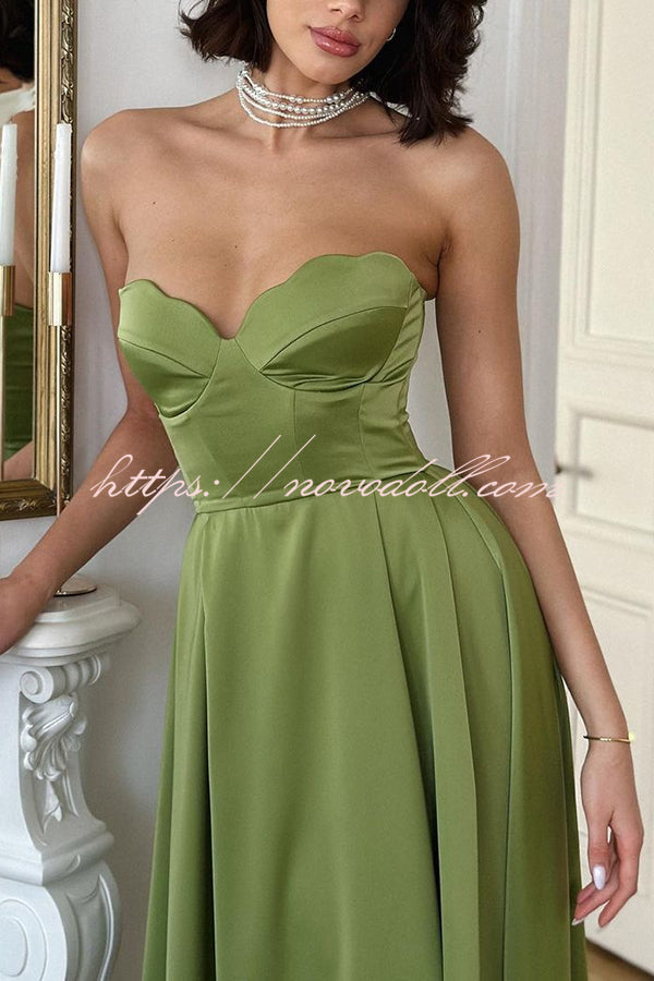 Solid Color Off-shoulder Sleeveless Slim Sexy Midi Dress