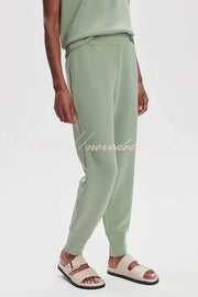 Sheridan Half-Zip Neck Short Sleeve Sweatshirt and Elastic Waist Pocket Jogger Set