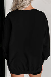 Christmas Plush Sequined Tree Casual Loose Sweatshirt