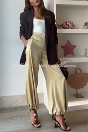 City Phantom Button Up Long Sleeve Lapel Loose Blazer