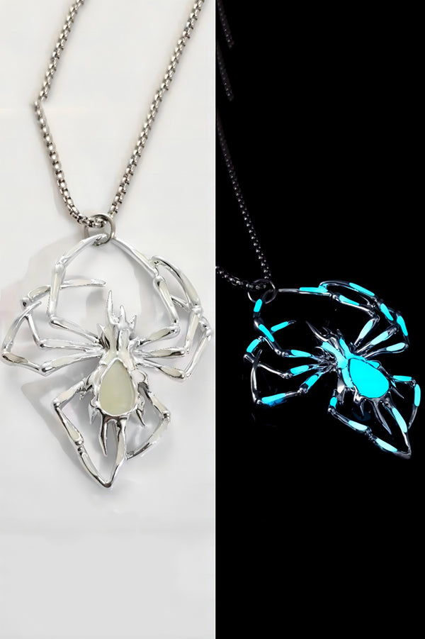 Halloween Glow-in-the-dark Spider Necklace