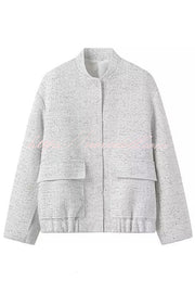 Fashion Sequin Long Sleeve Casual Pocket Loose Jacket
