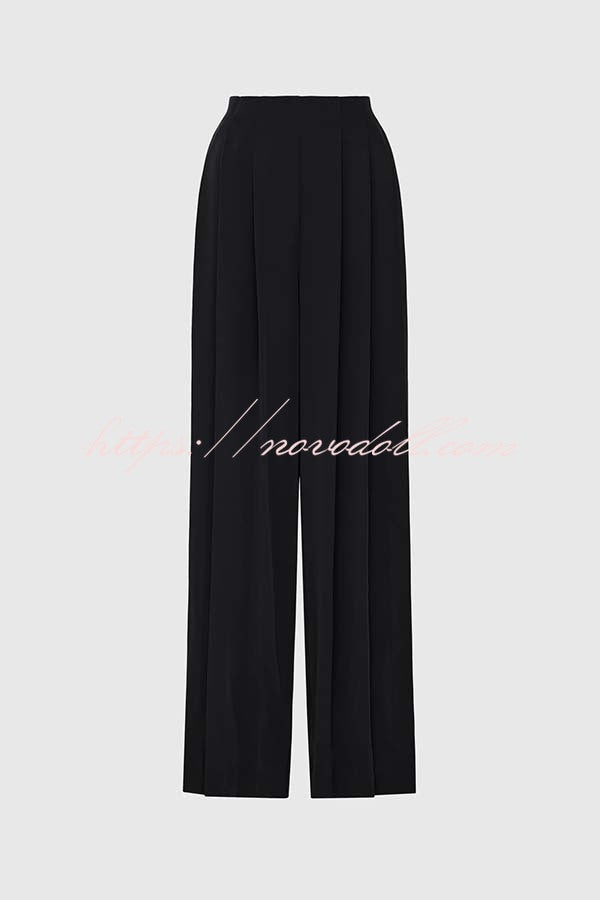 Show Exquisiteness High Rise Pleated Wide Leg Pants