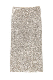 Crushing on You Sequin High Rise Wrap Tie-up Slit Midi Skirt