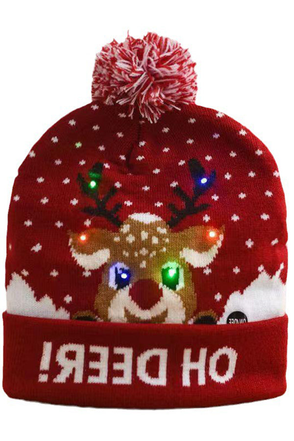 Christmas LED Light Knitted Hat