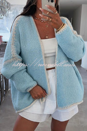 Fashionable Casual Long-sleeved Loose Knitted Cardigan