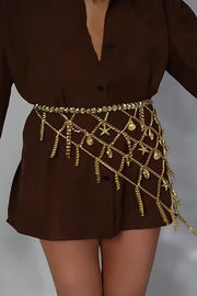 Holiday-themed Openwork Seashell and Starfish Waist Chain