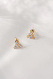 Crystal Triangle Stud Earrings