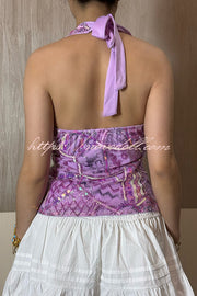 Fashion Sequined Casual V-neck Backless Slim Vest