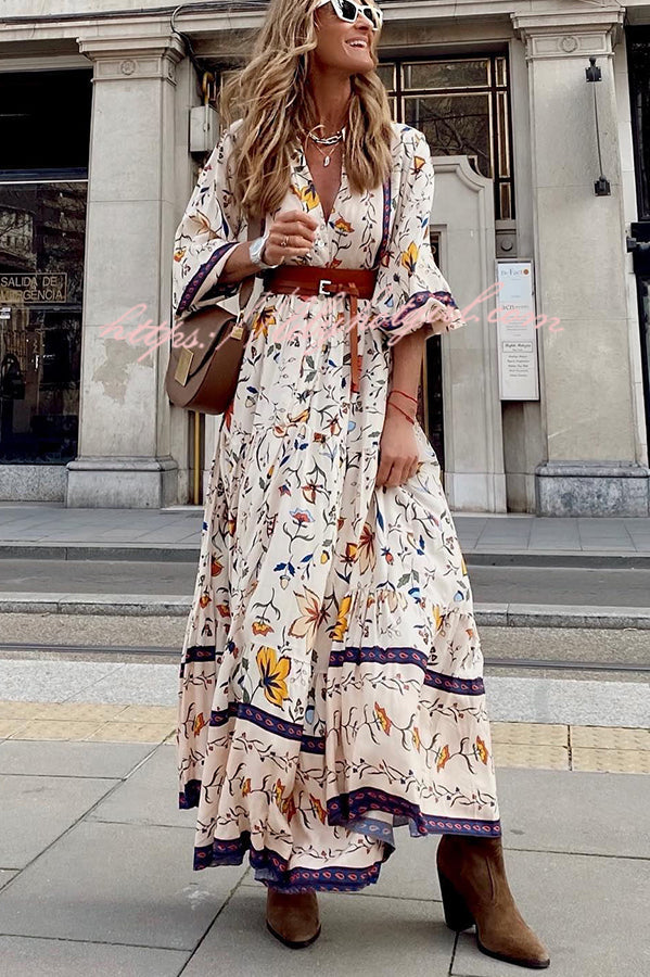 Izzy English Garden Boho Maxi Dress