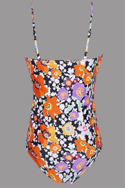 Romantic Floral Knotted One-piece Swimsuit