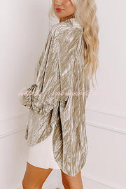 Solid Color Velvet Light-sensitive Drape Loose Shirt