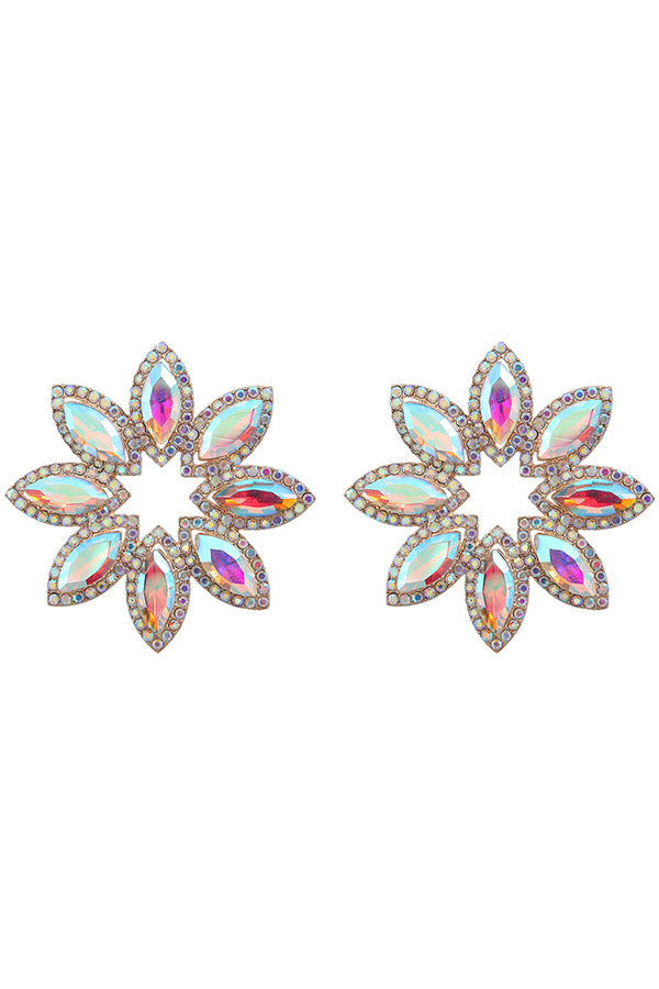 Diamond Floral Earrings