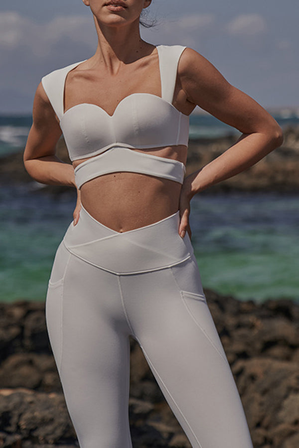 Elegant Corset Sports Cutout Bra Yoga Top