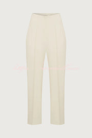 Exquisite and Fashionable High Waist Pocketed Straight Leg Pencil Pants