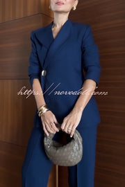 Exquisite and Fashionable Stand Lapel Neck Metal Button Long Sleeve Blazer