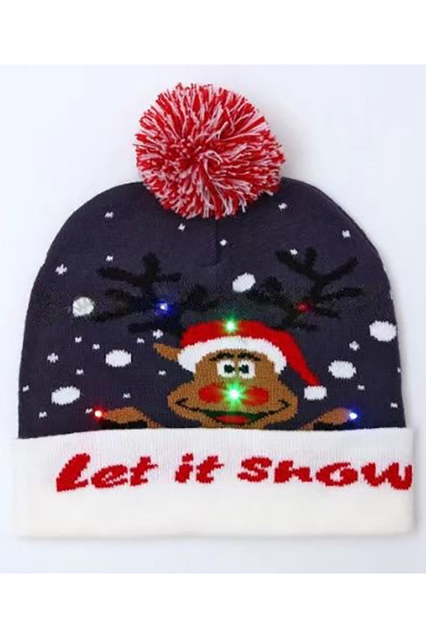 Christmas LED Light Knitted Hat