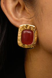 Stylish and Luxurious Titanium Steel Resin Earrings