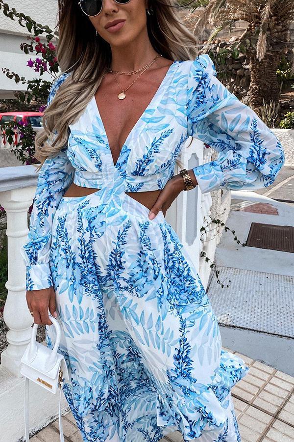 Oceans of Love Cutout Maxi Dress