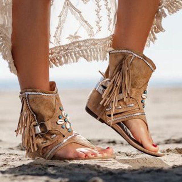 Retro Casual Tassel Roman Beach Women's Shoes