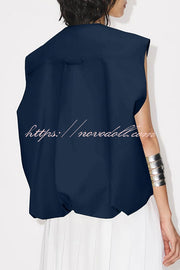 Fashion Zipper Sleeveless Pocket Loose Vest Jacket