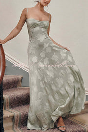 Fashion Sexy Suspenders See-through Holiday Slim Maxi Dress