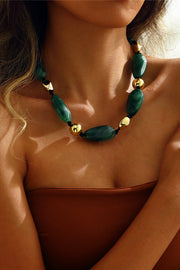 Bohemian Vintage Resin Beaded Necklace