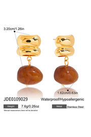 Stylish and Exquisite Titanium Steel Resin Earrings