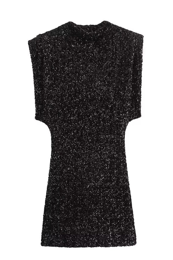 Adorable Sexy Vibes Sequin Wide Sleeve Mini Dress