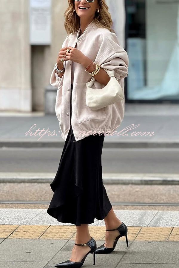 Stylish Loose-fitting Long-sleeved Pocket Casual Jacket