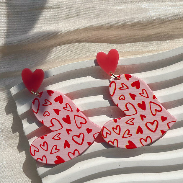 Valentine's Day Irregular Heart-shaped Earrings