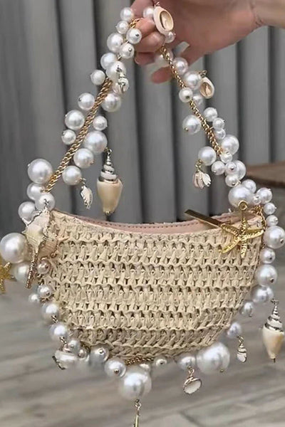 Versatile Pearl Conch Handbag