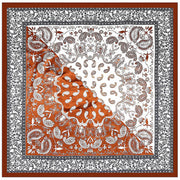 Bohemian Ethnic Style Color Matching Square Silk Scarf