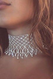 Rhinestone Tassel Sexy Necklace