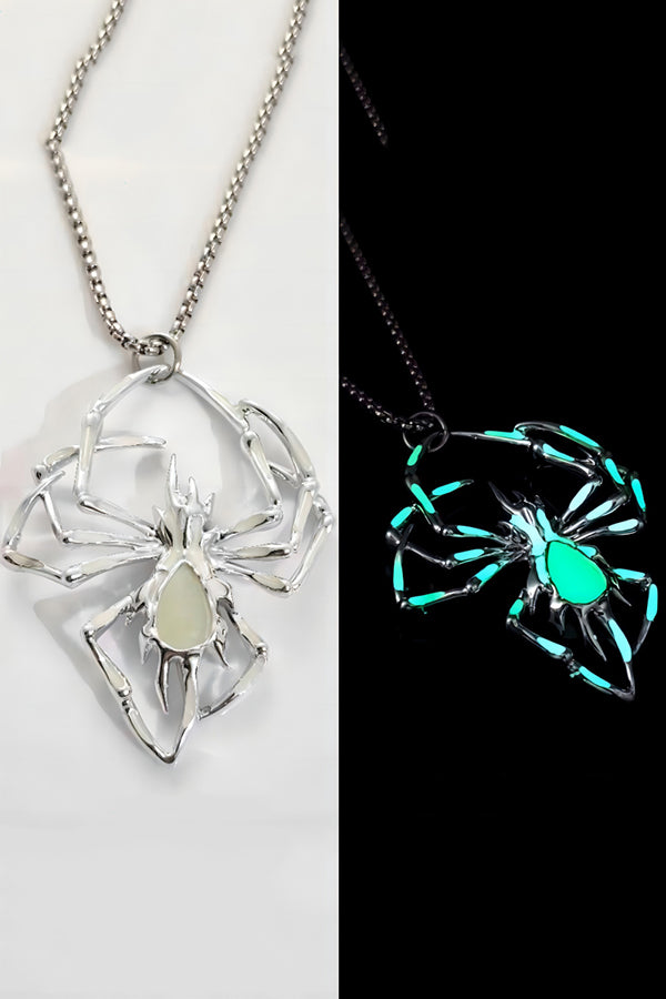 Halloween Glow-in-the-dark Spider Necklace