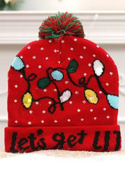 Christmas LED Light Knitted Hat