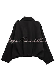 Fashion Lapel Long-sleeved Casual Bomber Jacket