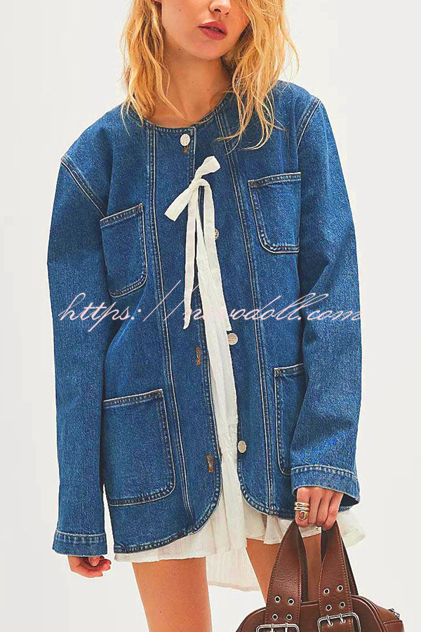 Fashionable Retro Casual Loose Denim Jacket